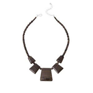 Jay King Sterling Silver Asian Chestnut Stone Necklace, 18"